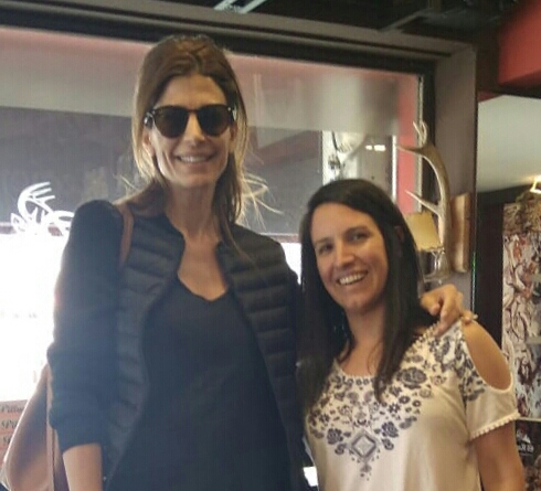 Juliana Aguada, de compras en San Martín de los Andes