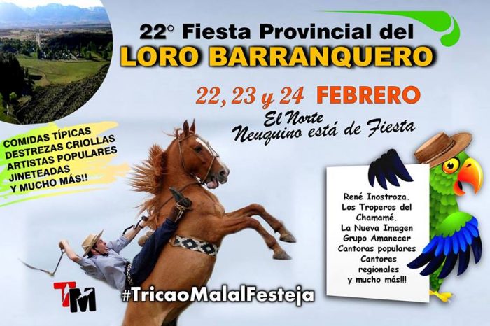 Tricao Malal se prepara para vivir la Fiesta Provincial del Loro Barranquero