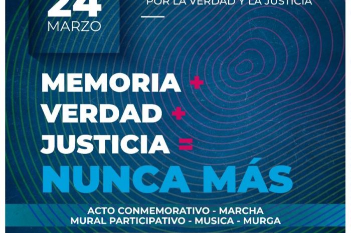 Acto de Baldosas por la Memoria, para conmemorar a Oscar Andrada