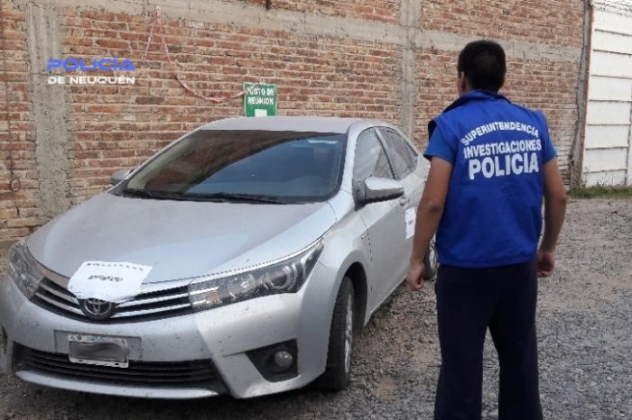 Operativo en conjunto permitió el secuestro de un automóvil