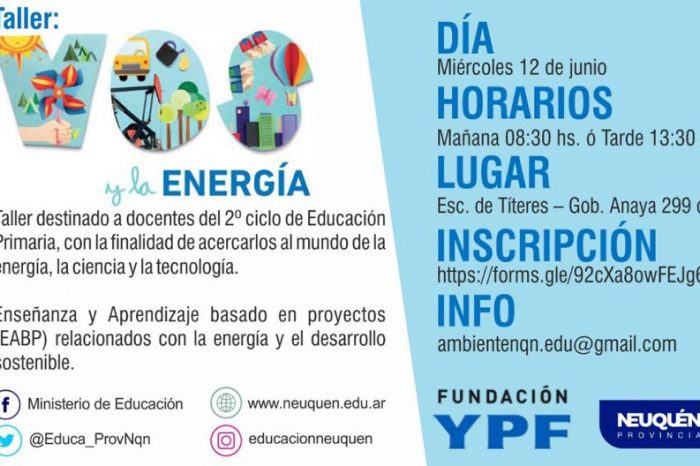 Mañana se dictará un taller para docentes sobre energía