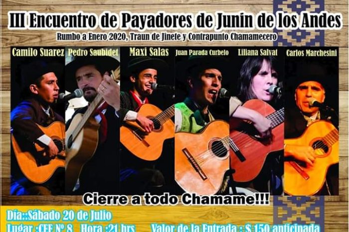 Hoy se realizará el 3° Encuentro de Payadores en Junín de los Andes