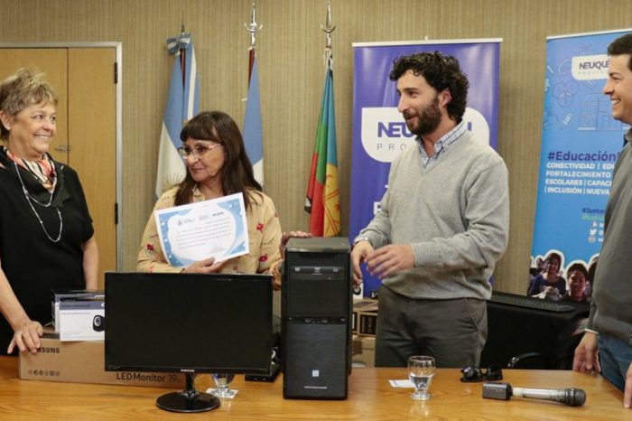 Storioni entregó equipamiento al Instituto de Educación Superior N° 14 de Plaza Huincul