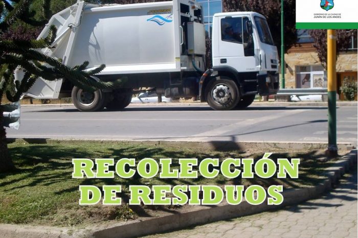 Junín de los Andes, mañana lunes 29 de Julio mantendrá el servicio de Recolección de Residuos