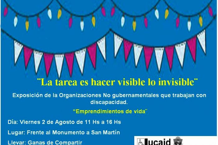 Realizarán una exposición de productos de ONGs