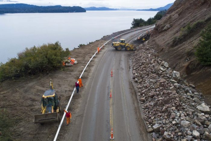Se habilitó la calzada completa en el tramo del derrumbe sobre ruta nacional 40