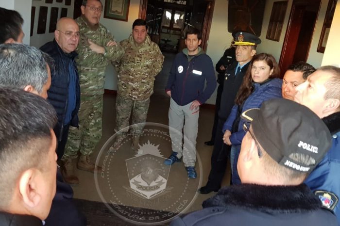 Incendio en Zapala: el Jefe de la Policía neuquina participó de la reunión del Comité de Crisis
