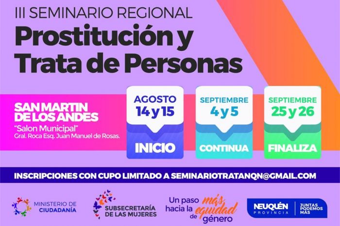 San Martín de los Andes: Es de Interés municipal el "III Seminario Regional sobre Prostitución y Trata de Personas"pagos1