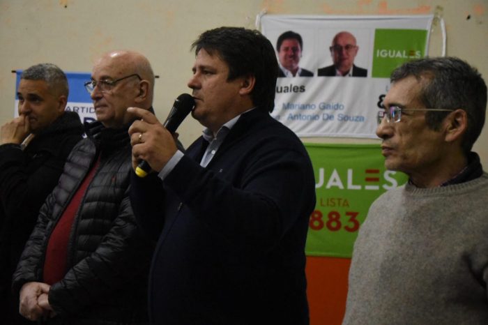 Masivo acto de Mariano Gaido en el Barrio Belgrano