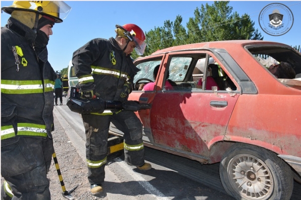 Personal de la Comisaría 13° realizó un simulacro de siniestro vial