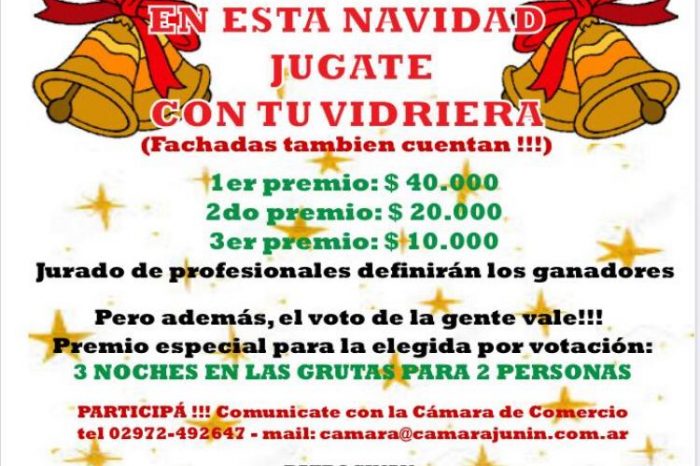 Junín de los Andes: La Cámara de Comercio lanzó el "Concurso de Vidrieras Navideñas"