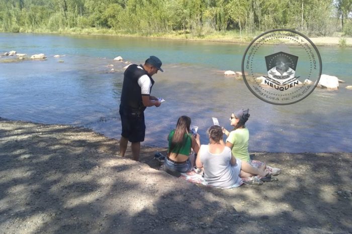 Operativos de prevención en la zona ribereña en la capital neuquina