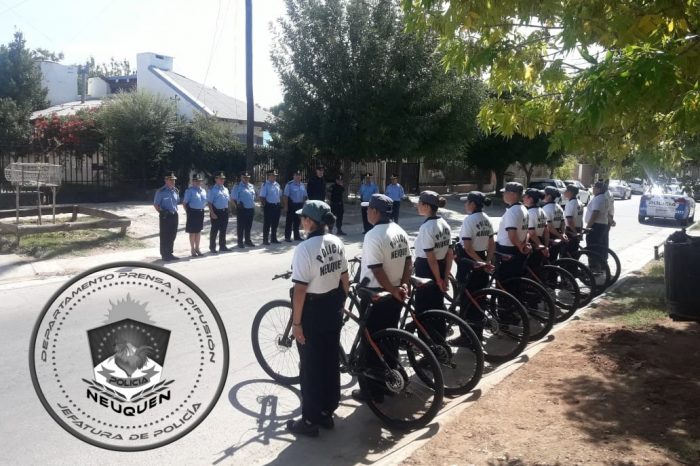 Bici Policías en Cutral Có para prevención del delito
