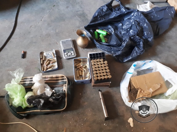 Secuestran municiones drogas y un menor demorado en allanamiento