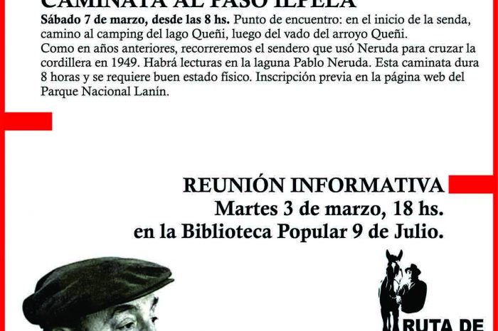 Invitan a participar de la caminata al hito Ilpela: Ruta de Neruda