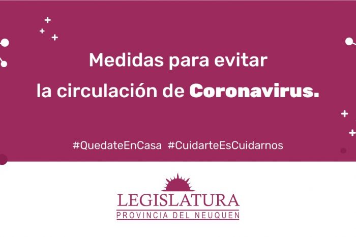 La Legislatura amplía medidas de prevención del coronavirus