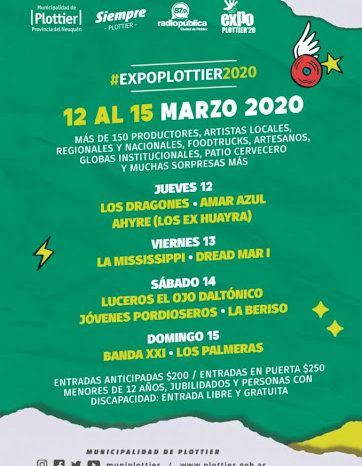 Coronovirus: Se posterga la realización de la Expo Plottier