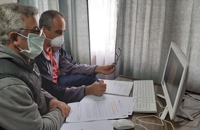 Videoconferencia del Gobernador Gutiérrez con el Intendente y Secretario de Obras Públicas de Junín de los Andes