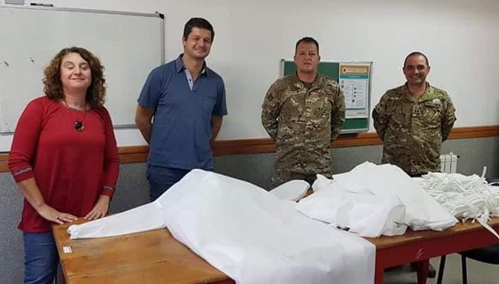 Ejemplificador: El Ejército Argentino colabora con Junín de los Andes en prevención del COVID-19