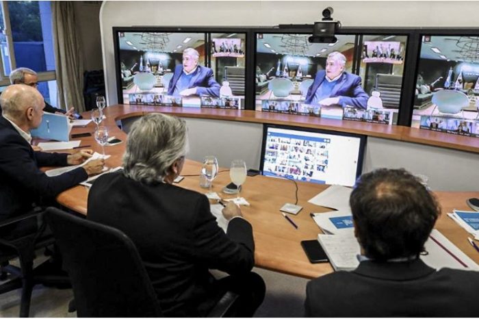 El Presidente sumó el apoyo de gobernadores para extender el aislamiento y flexibilizarla de modo gradual