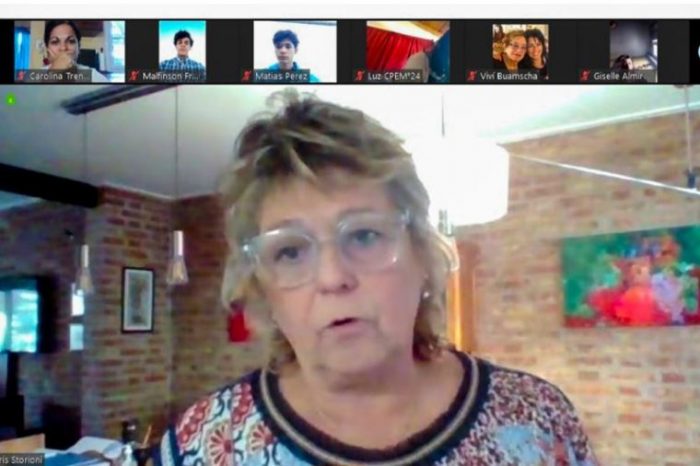Storioni se reunió de manera virtual con estudiantes