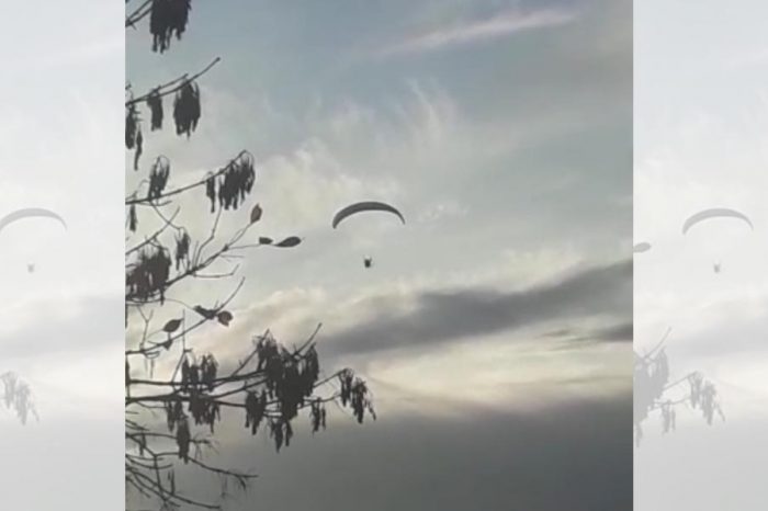 Insólito: un jubilado violó la cuarentena para volar en parapente