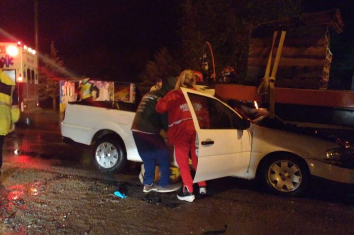 Accidente y milagro en la Ruta 40 y Avenida Lonquimay