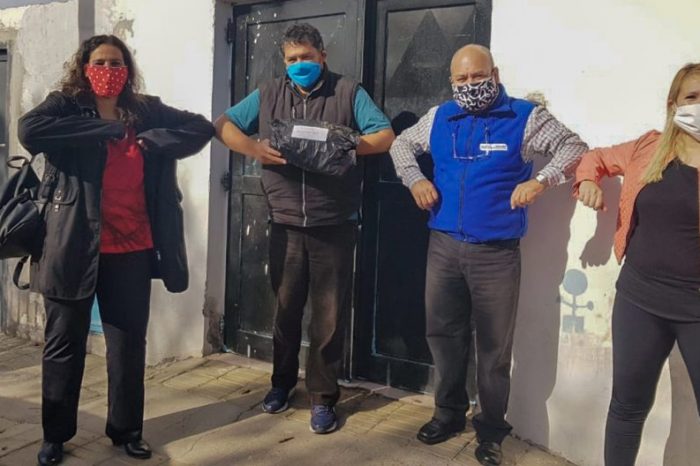Barbijos solidarios: realizaron donaciones a distintas instituciones