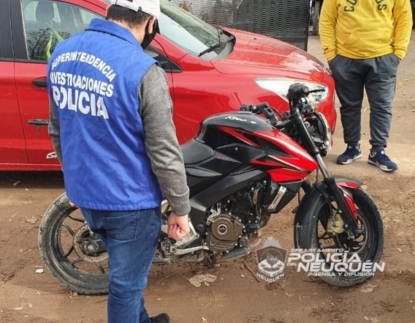 Recuperaron una motocicleta sustraída