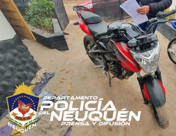 Secuestran una motocicleta con pedido de secuestro por robo