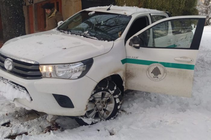 Asistencia del Parque Nacional Lanín durante el temporal a pobladores rurales