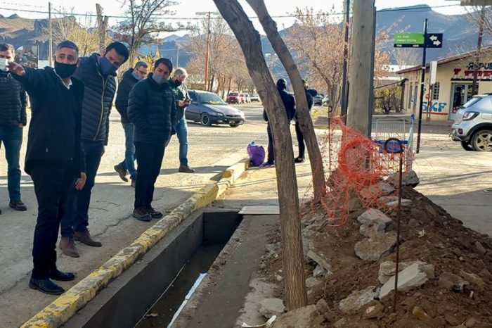 Avanza la obra de desagües pluvioaluvionales en Andacollo