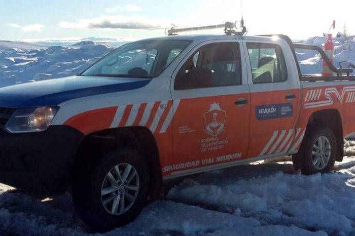 Seguridad Vial reforzó la prevención en rutas por temporal de lluvia y nieve