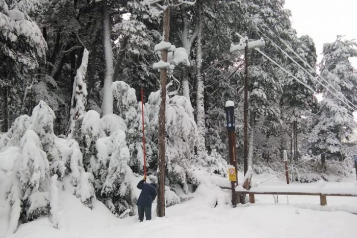 Arduas tareas del personal del EPEN en la zona cordillerana