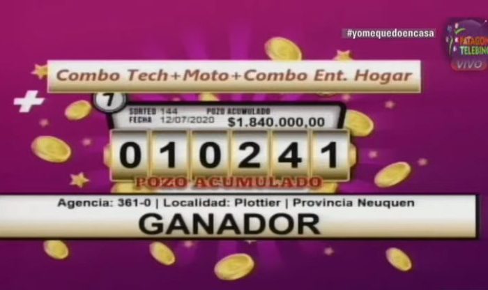 El Telebingo Patagonia hizo millonario a un vecino de Plottier
