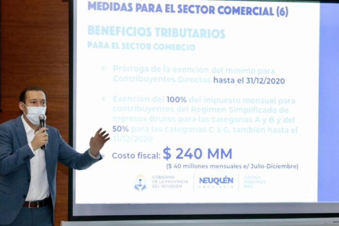 Gutiérrez presentó el programa para la reactivación comercial neuquina