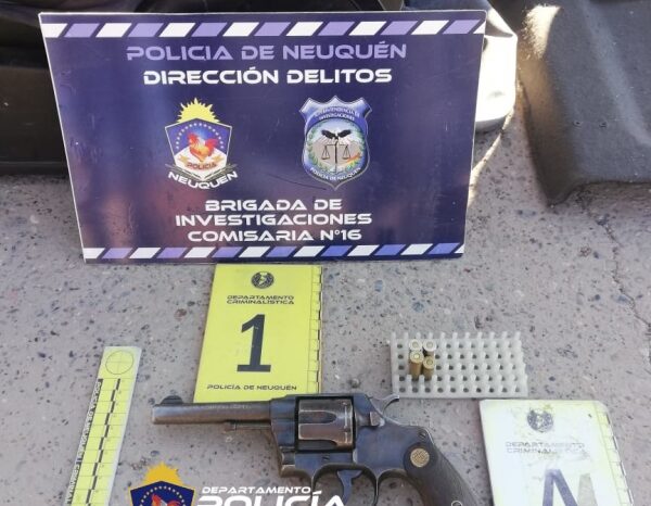 Secuestran un arma de fuego y municiones en requisa vehicular