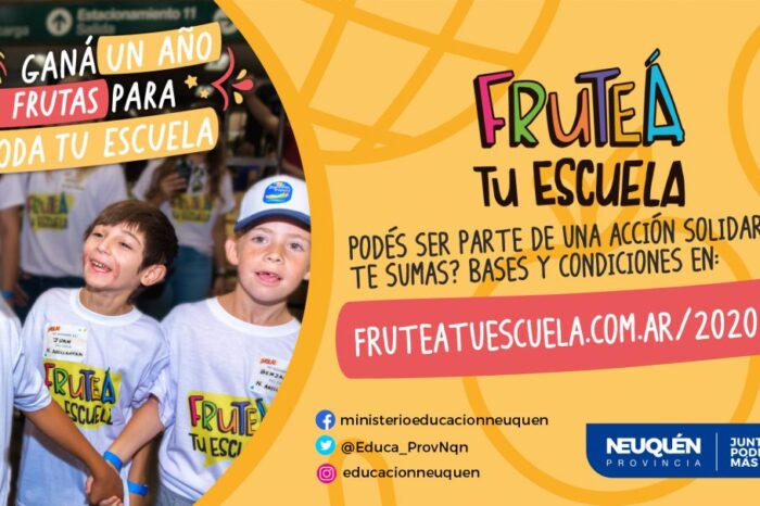 Fruteá tu Escuela va de la mano con una invitación a una acción solidaria