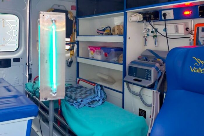 Personal del Hospital Provincial construyó dos torres móviles con tubos UV