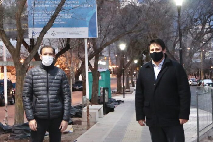 Gutiérrez y Gaido supervisaron la remodelación de la diagonal 9 de julio