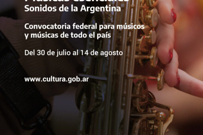 Hasta el 14 de agosto, músicas y músicos de la provincia,  podrán inscribirse en el programa “Músicas Esenciales. Sonidos de la Argentina”