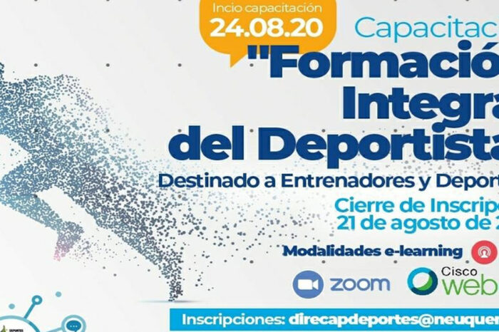 Cierran inscripciones para el Taller de Formación Integral del Deportista