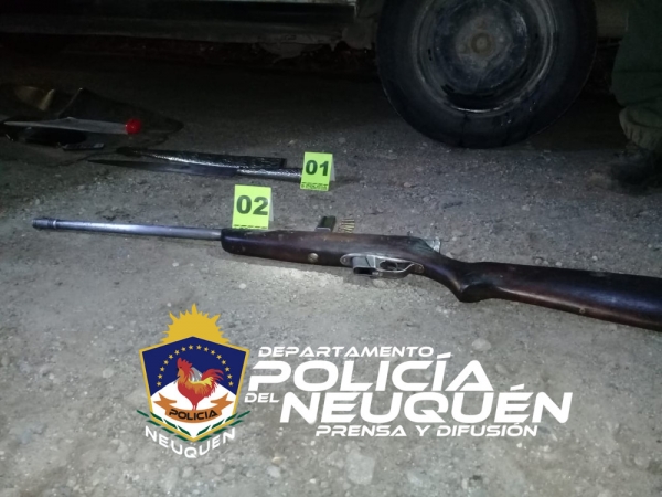 Dos hombres demorados con un arma de fuego y un cuchillo por presunta faena clandestina