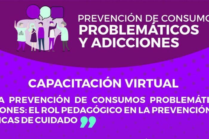 Educación invita a capacitación virtual sobre prevención de consumos problemáticos y adicciones