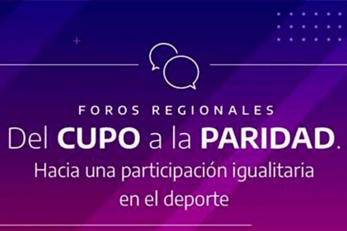 El ministerio de Deportes acompaña el lanzamiento de los foros regionales «Del cupo a la paridad»