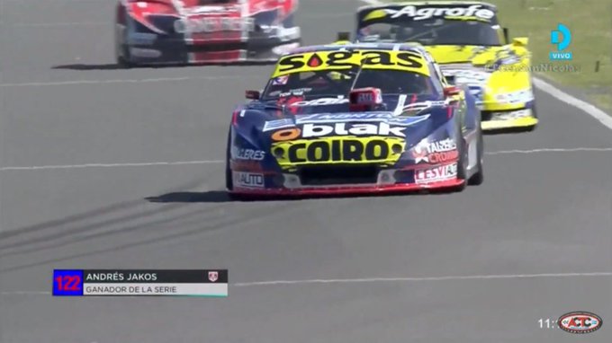 Andy Jakos logró hoy un  triunfó mas en la primera final del TC Pista