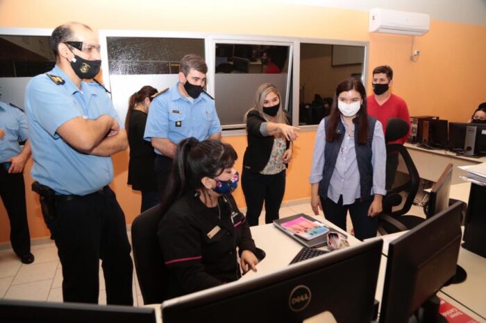 Vanina Merlo y Julio Peralta monitorearon los operativos de control