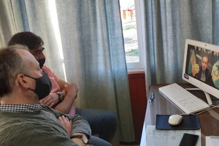 Reunión de trabajo mediante videoconferencia con el Gobernador y autoridades de la zona Sur