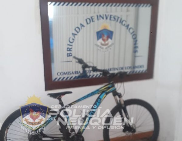 San Martín de los Andes: Devuelven a su propietario una costosa bicicleta recuperada en allanamiento