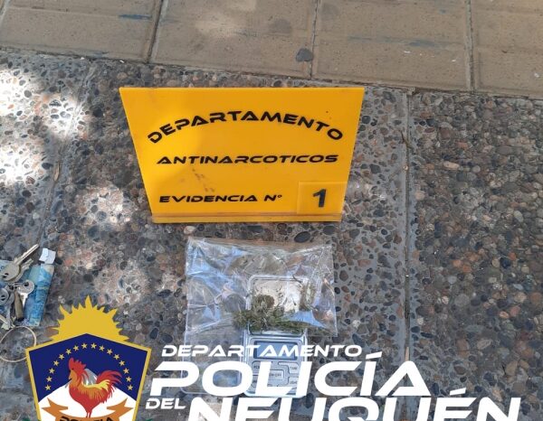 Policía secuestró estupefacientes en poder de dos jóvenes